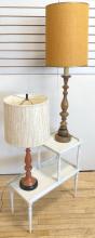 TWO LAMPS AND END TABLE