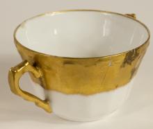 THREE ANTIQUE CUPS & SAUCERS