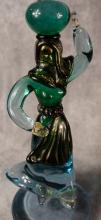 TWO MURANO GLASS "LADY" FIGURINES