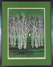 TWO FUMIO FUJITA WOODCUTS