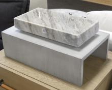 MARBLE TRAY AND WOODEN TABLE TRAY