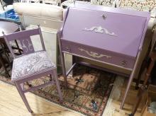 PAINTED WRITING DESK WITH CHAIR