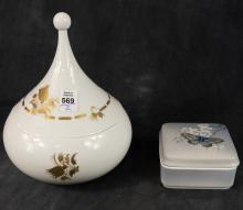 ROSENTHAL JAR AND ROYAL COPENHAGEN TRINKET BOX