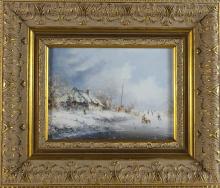 PAIR DUTCH OILS ON PANEL