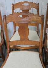SIX ANTIQUE BIRDSEYE MAPLE CHAIRS