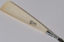 STERLING AND IVORY SHOE HORN