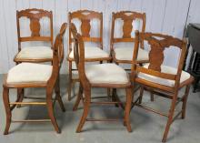 SIX ANTIQUE BIRDSEYE MAPLE CHAIRS