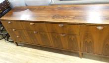LONG MCM ROSEWOOD CREDENZA