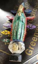 FIVE HAND-PAINTED MEXICAN ITEMS