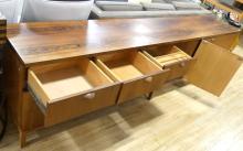 LONG MCM ROSEWOOD CREDENZA