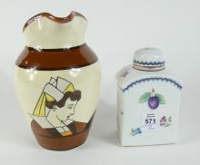 MILK PITCHER AND TEA CADDY