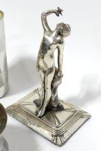 PERFUME BOTTLES, DRESSER JARS AND FIGURINE