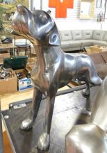 FOUR ALUMINUM "DOG" SCULPTURES