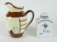 MILK PITCHER AND TEA CADDY