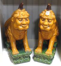 PAIR OF CHINESE POTTERY FIGURES