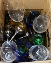 TWO BOX LOTS OF GLASSWARE