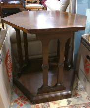 LAMP TABLE AND BOX LOT