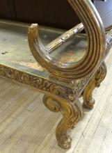 ANTIQUE GILDED WOOD BENCH