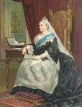 QUEEN VICTORIA ANTIQUE LITHOGRAPH