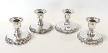 SET OF FOUR BIRKS STERLING CANDLEHOLDERS