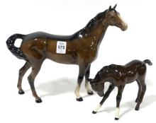 TWO BESWICK "HORSE" FIGURINES