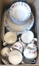 TWO BOX LOTS OF CHINA AND DINNERWARE