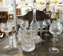 CRYSTAL STEMWARE, DECANTERS, ETC.