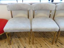 SIX REMY LEATHER DINING CHAIRS