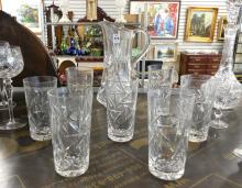 CRYSTAL STEMWARE, DECANTERS, ETC.