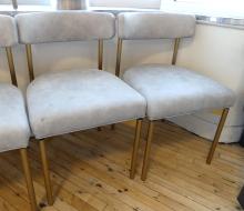 SIX REMY LEATHER DINING CHAIRS