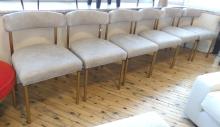 SIX REMY LEATHER DINING CHAIRS