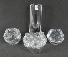 FOUR PIECES OF SCANDINAVIAN GLASS