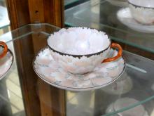 EGGSHELL PORCELAIN CUPS AND SAUCERS