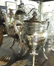 SIX PIECES OF ANTIQUE SILVER PLATE