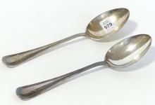 PAIR OF STERLING SERVING SPOONS