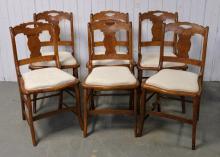 SIX ANTIQUE BIRDSEYE MAPLE CHAIRS