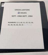 BINDER OF GREEN LANTERN COMIC BOOKS