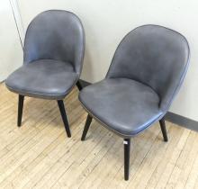 PAIR OF POLLOCK SWIVEL SIDE CHAIRS