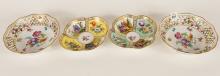 FOUR GERMAN PORCELAIN BOWLS
