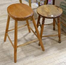 TWO ANTIQUE STOOLS