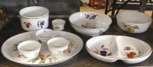 NINE PIECES OF "EVESHAM" FINE PORCELAIN