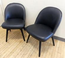PAIR OF POLLOCK SWIVEL SIDE CHAIRS