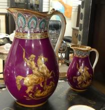FOUR PIECES OF PRATT IRONSTONE POTTERY