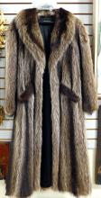 FULL LENGTH RACCOON FUR COAT