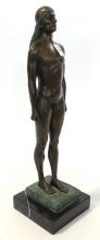 BRONZE "MALE NUDE" SCULPTURE