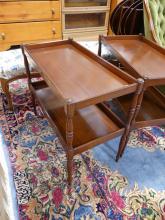 PAIR OF MAHOGANY END TABLES