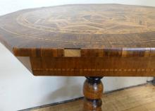 MARQUETRY INLAID LAMP TABLE