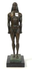 BRONZE "MALE NUDE" SCULPTURE