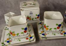 TWO FOLEY "CUBE" TEA SETS