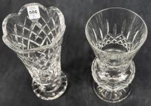 TWO WATERFORD CRYSTAL VASES